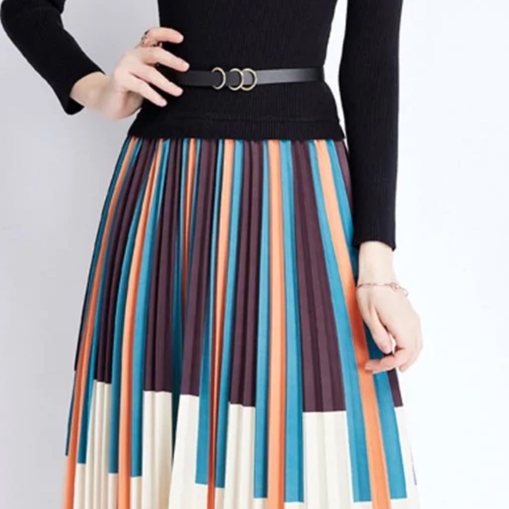 Feiinvan Striped Knitted skirt dress set Size Medium